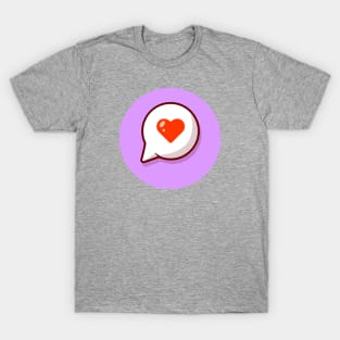 Speech Bubble Love Cartoon Vector Icon Illustration (4) T-Shirt